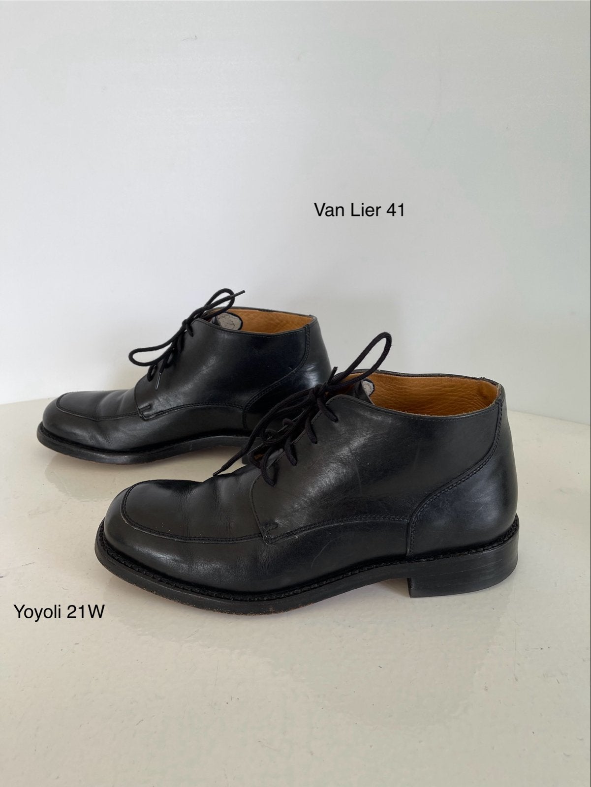 21W) Van Lier Zwarte Leren Veterboots Heren Maat 41, Zwart, Boots, Ophalen of Verzenden, Zo goed als nieuw
