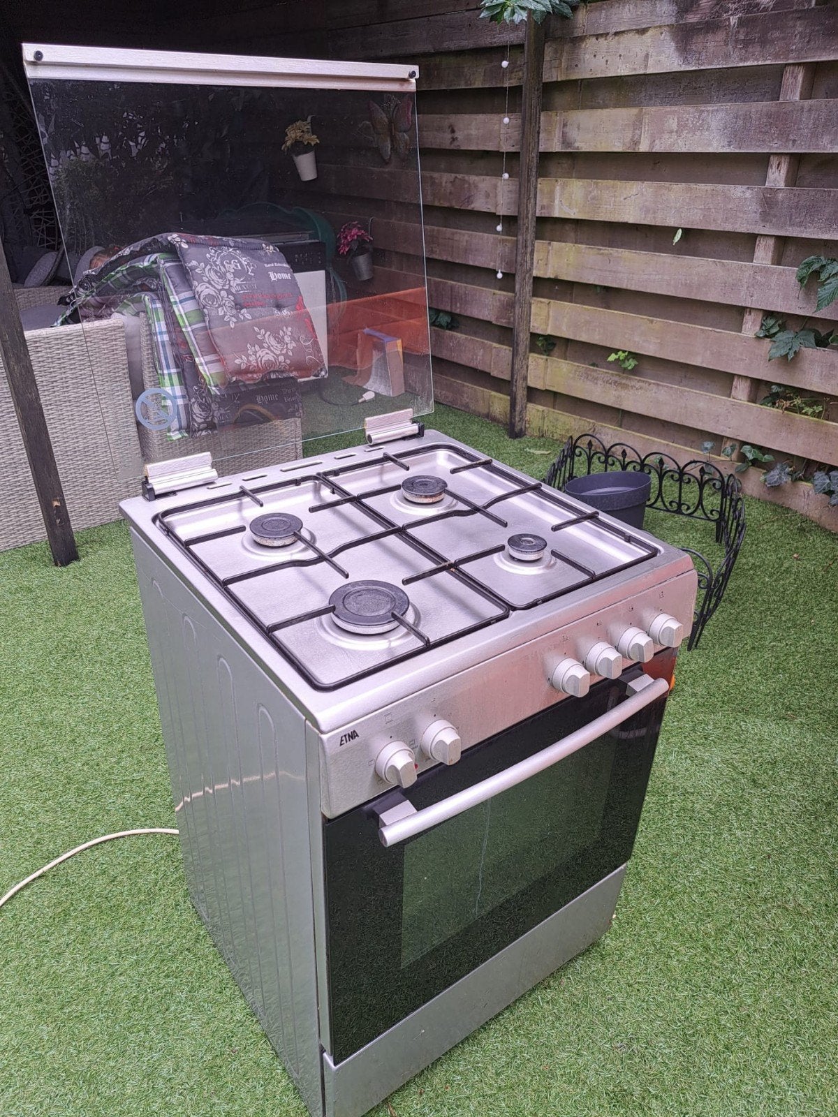 Etna gasfornuis met oven - 4 kookzones, Ophalen, Gebruikt, 4 kookzones, Gas