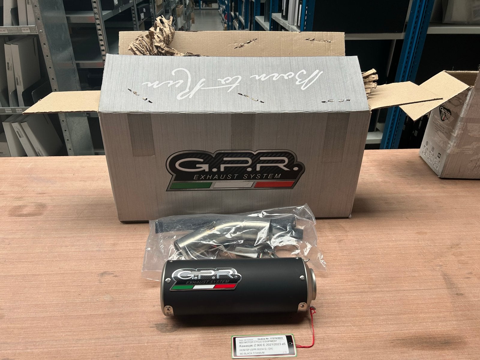 GPR M3 Titanium Zwart Slip-on Demper Kawasaki Z900 E 2021-23, Motoren, Onderdelen | Overige, Nieuw, Ophalen of Verzenden
