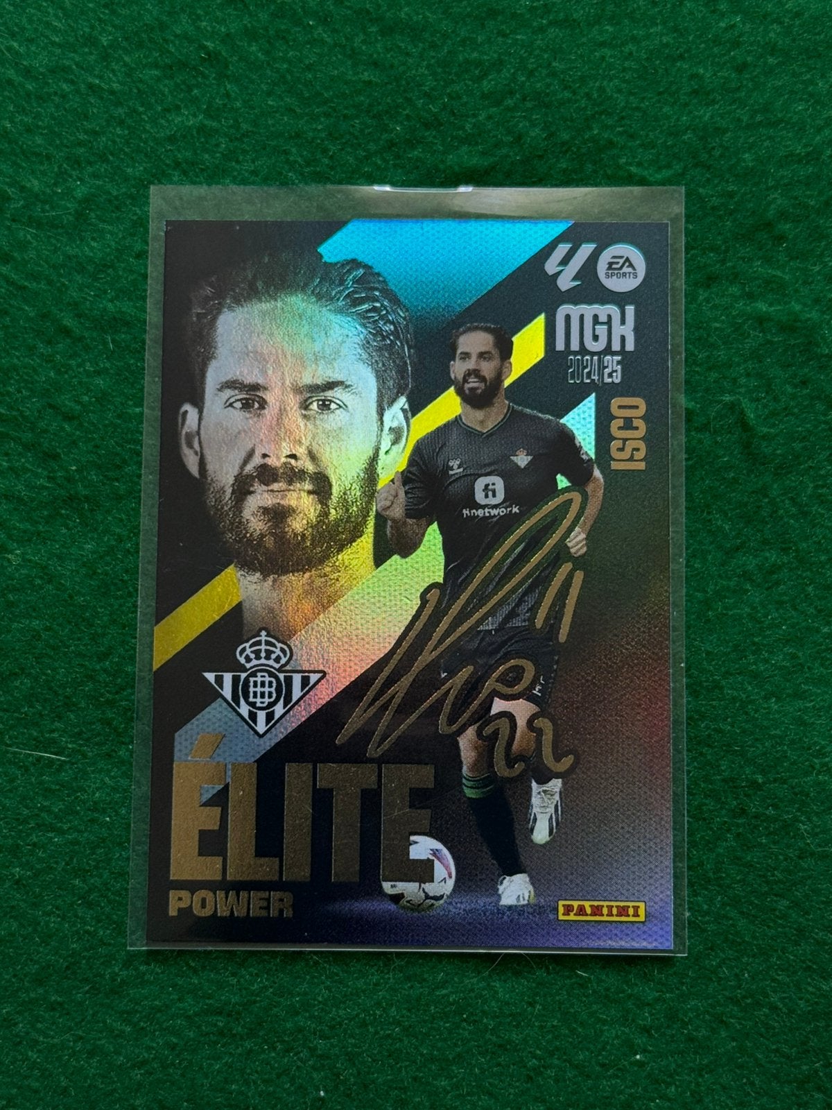Isco #P6 Real Betis Panini 2024-25 Megacracks, Ophalen of Verzenden, Zo goed als nieuw, Buitenlandse clubs, Poster, Plaatje of Sticker