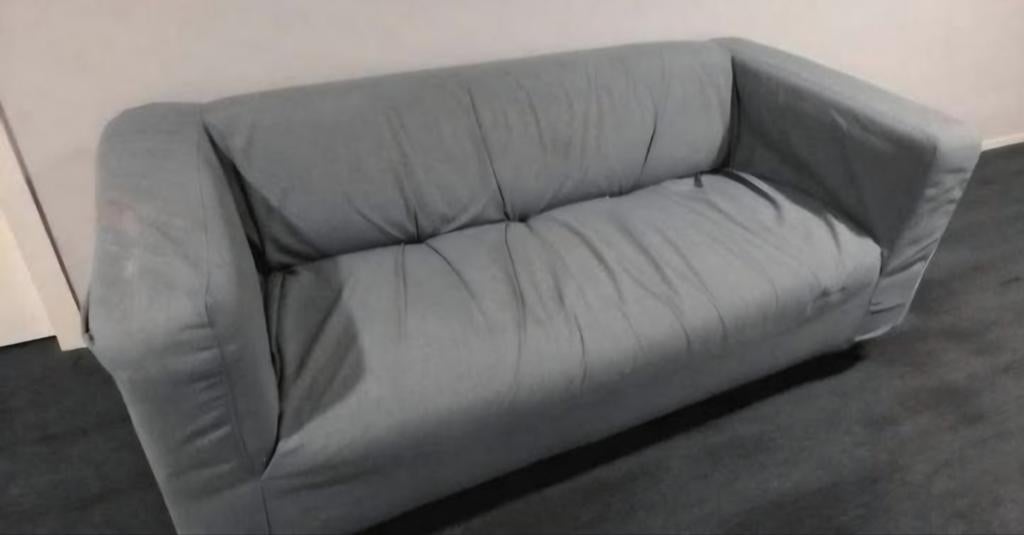 IKEA Klippan Bank Grijs, Huis en Inrichting, Gebruikt, 150 tot 200 cm, Tweepersoons, 75 tot 100 cm
