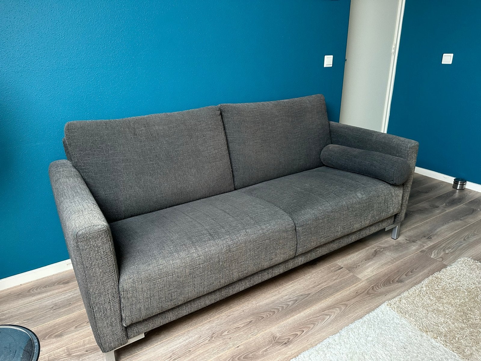 Montel 2-zitsbank - Donkergrijs - 184x86 cm, Ophalen, Gebruikt, 150 tot 200 cm, Tweepersoons