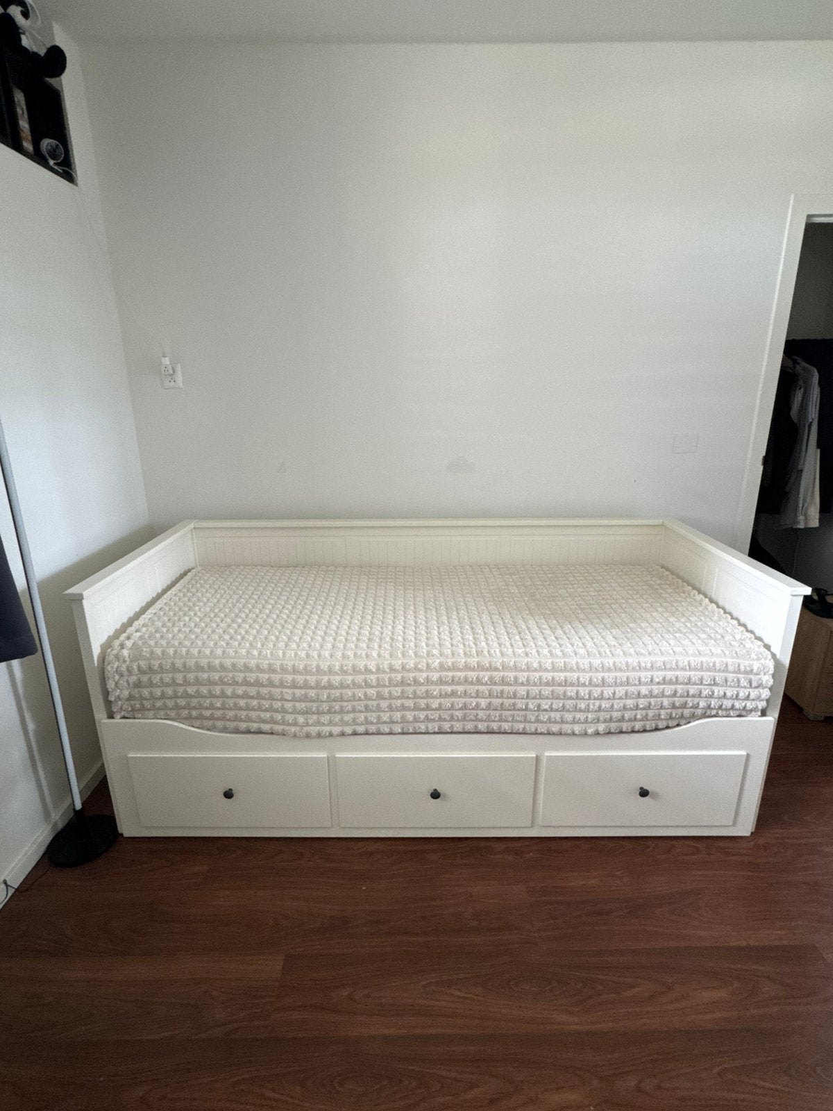 Bed 80*200/160*200, Wit, Tweepersoons, Ophalen of Verzenden, Zo goed als nieuw