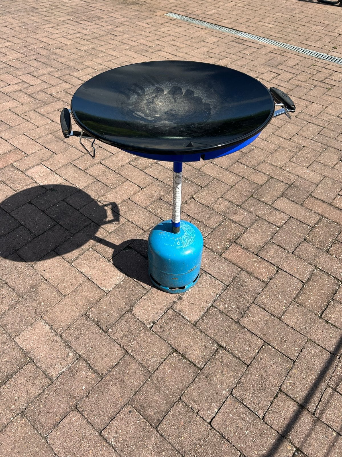 Skottelbraai met gasfles - Ideaal voor camping of tuin, Ophalen, Gebruikt