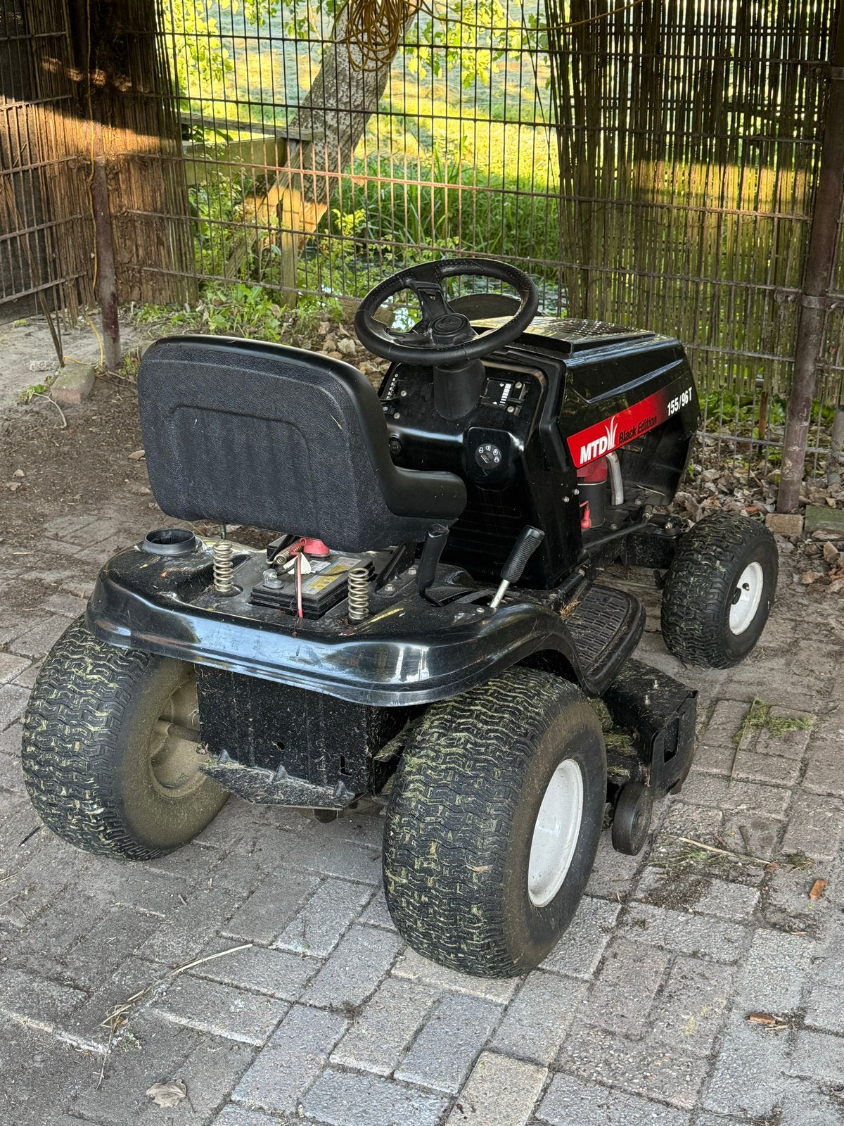 MTD Black Edition 155/96 T Zitmaaier, Tuin en Terras, Grasmaaiers, Ophalen, Cirkelmaaier, Gebruikt, Benzine-grasmaaier