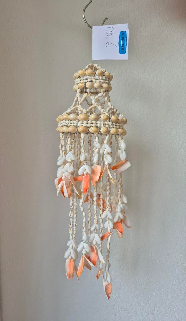 Bohemian schelpen windgong, Huis en Inrichting, Lampen | Kroonluchters, Ophalen, Nieuw, Overige materialen, Boho