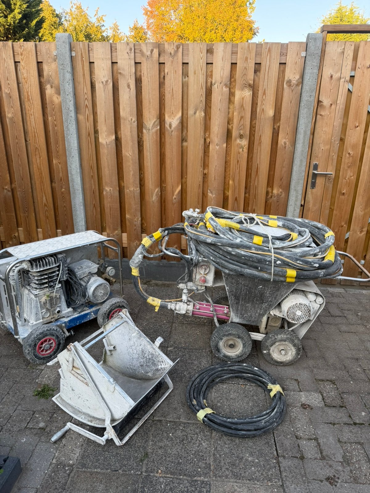 Spackspuit machine met compressor Heboma, Ophalen, Gebruikt