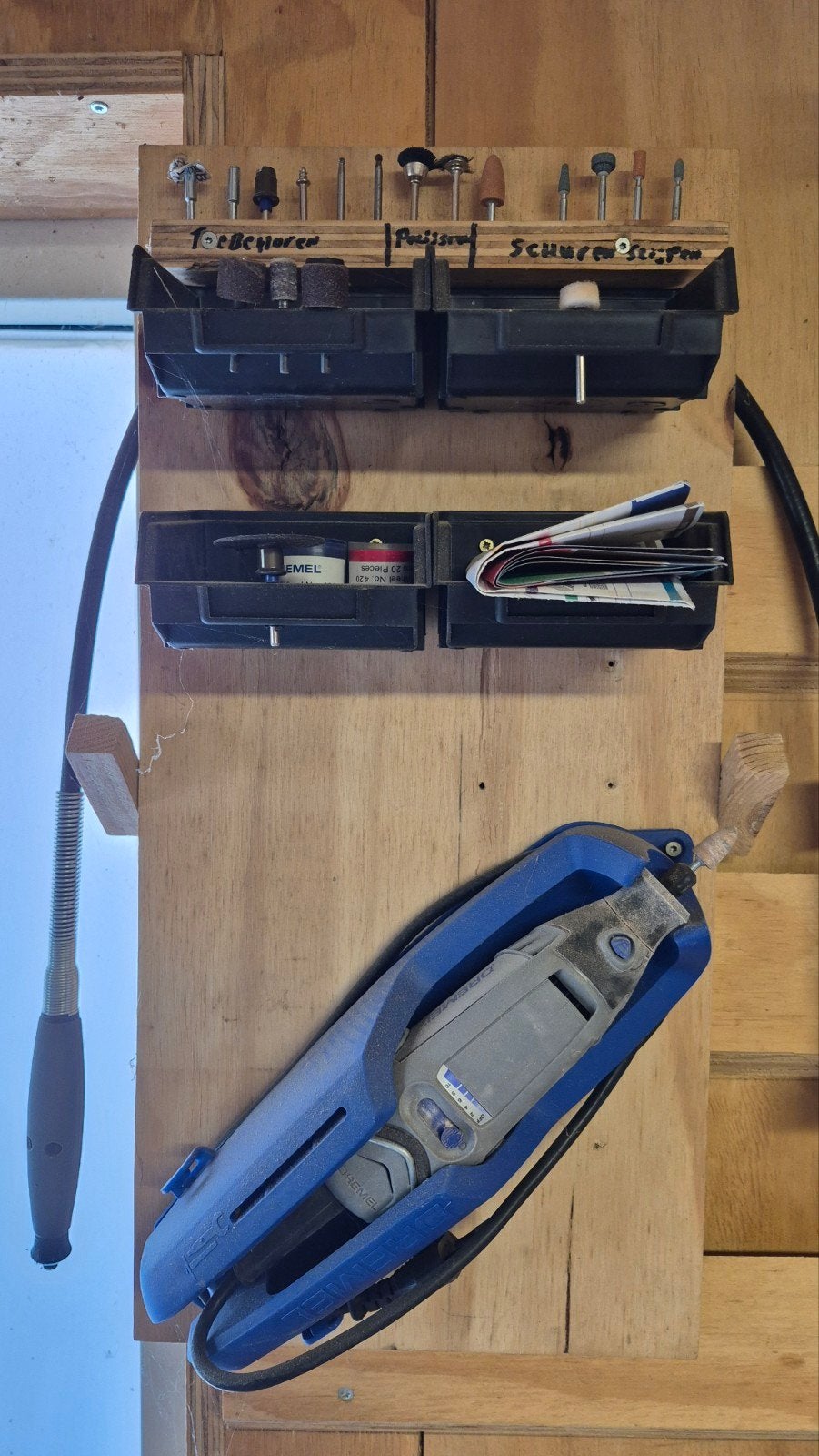 Dremel met accessoires en flexibele as, Ophalen of Verzenden, Gebruikt