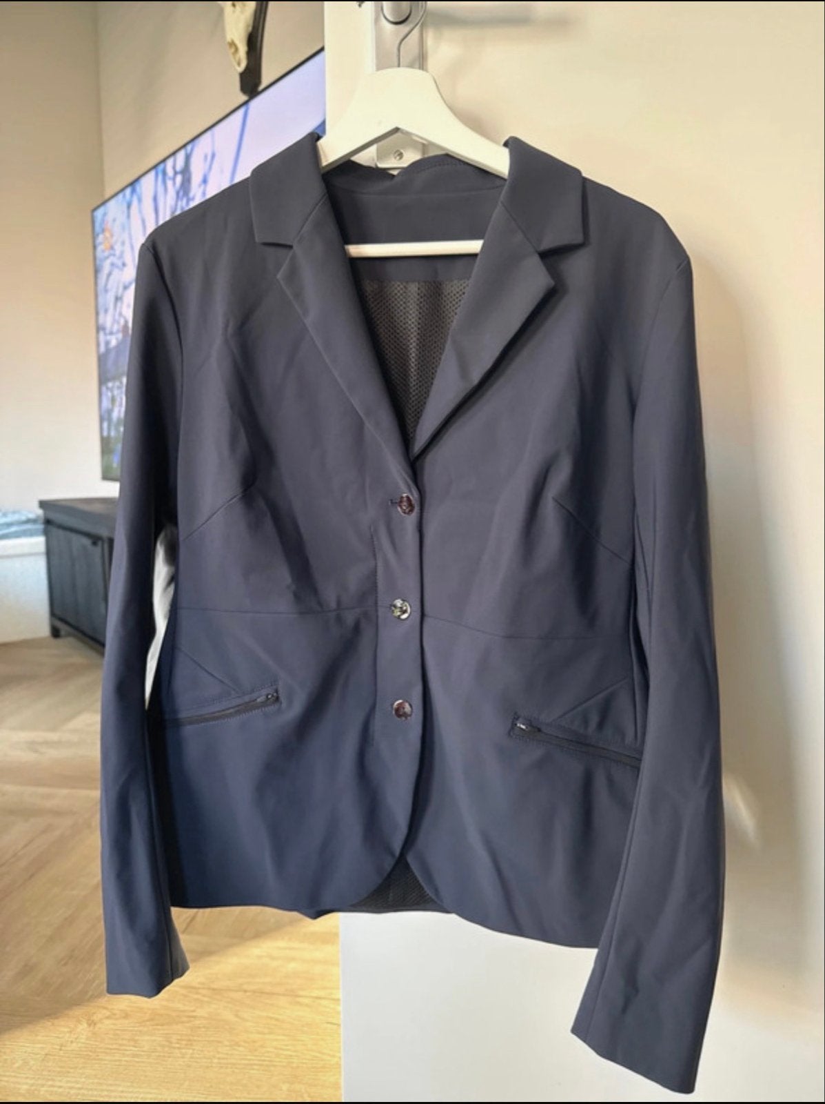 Eurostar / Euro-Star wedstrijdjasje Donkerblauw Maat 38 | M, Dieren en Toebehoren, Paardrijkleding, Blauw, Dressuur, Ademend, Ophalen of Verzenden