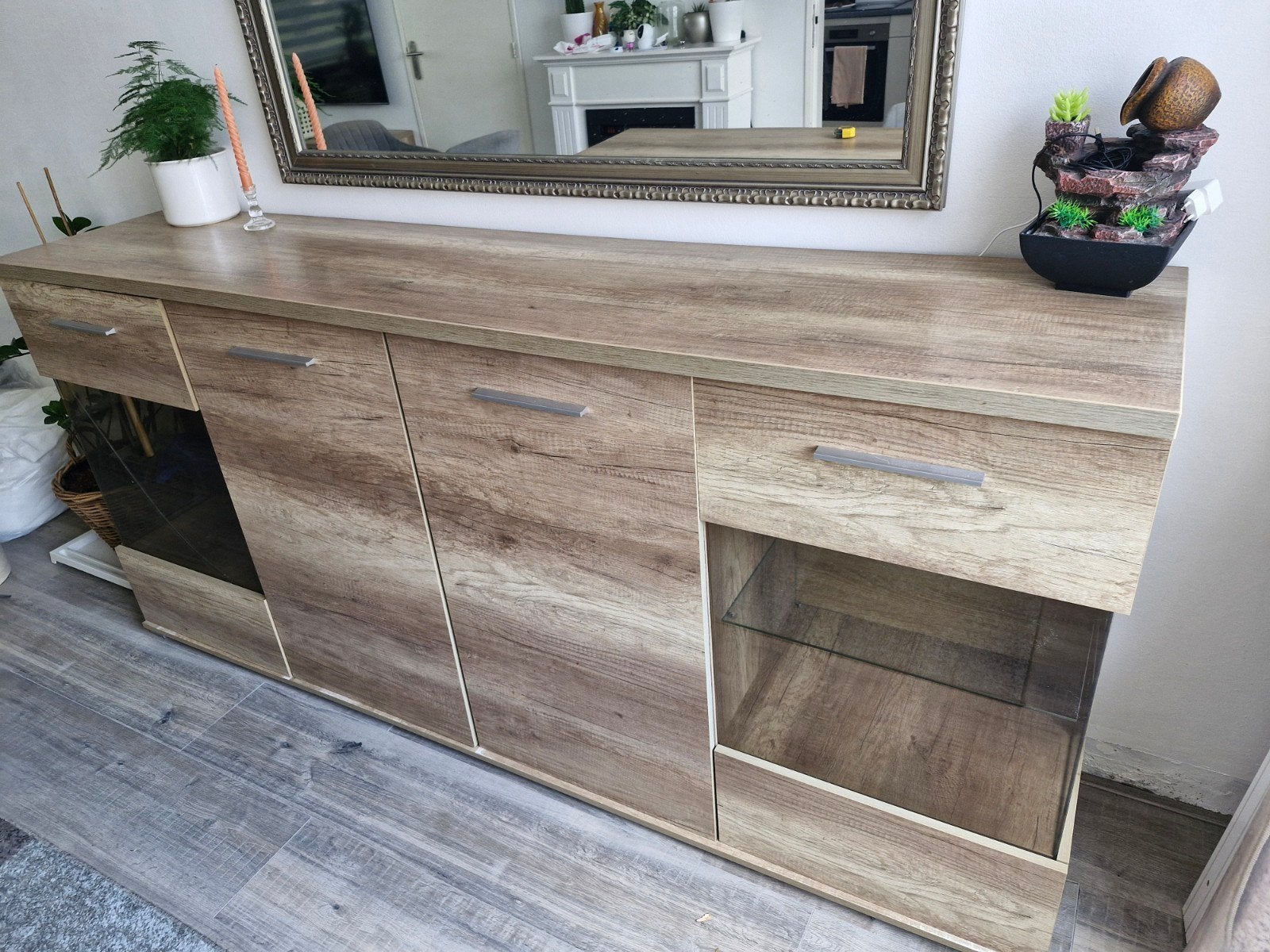 woonkamer meubel set van Dressoir kast - Eettafel -TV meubel, Ophalen, 75 cm of meer