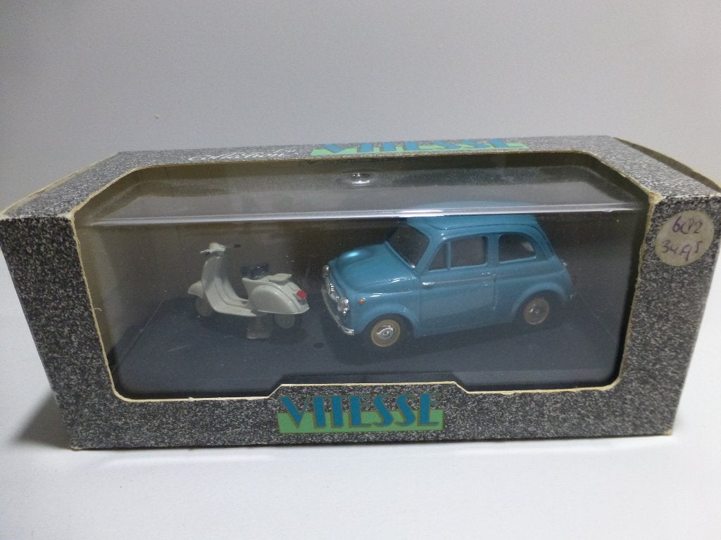 Vitesse 031 Steyr-Puch 650T 1960 met Vespa scooter, Ophalen of Verzenden, Zo goed als nieuw, Auto, Overige merken
