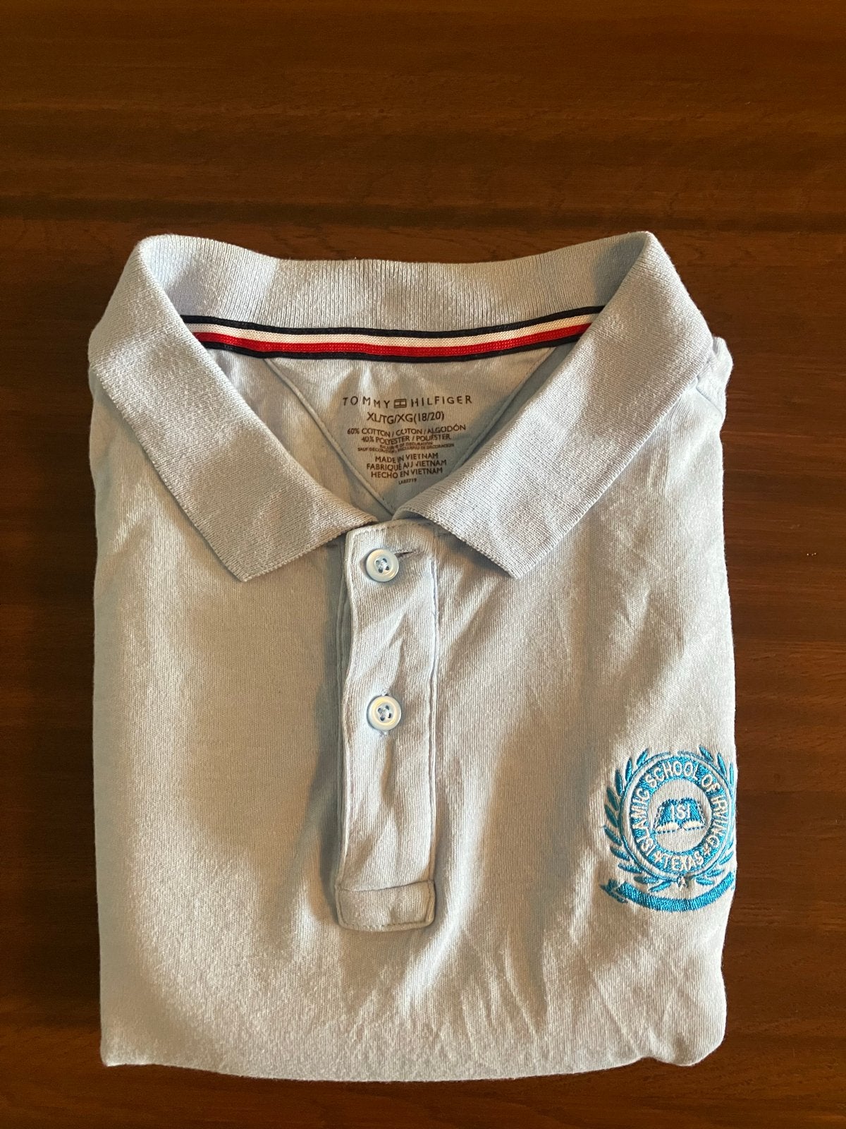 Tommy Hilfiger Polo Lichtblauw, Kleding | Heren, Ophalen of Verzenden, Gedragen, Maat 56/58 (XL), Blauw