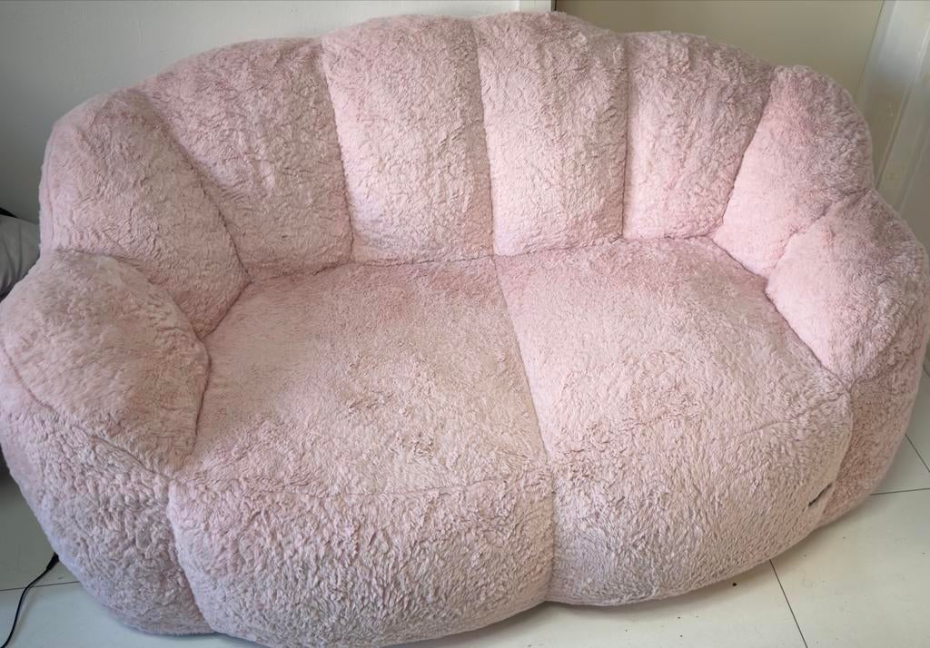 Roze zitzak in schelpvorm - Comfortabel en stijlvol, Ophalen, Gebruikt, Roze, Zitzak