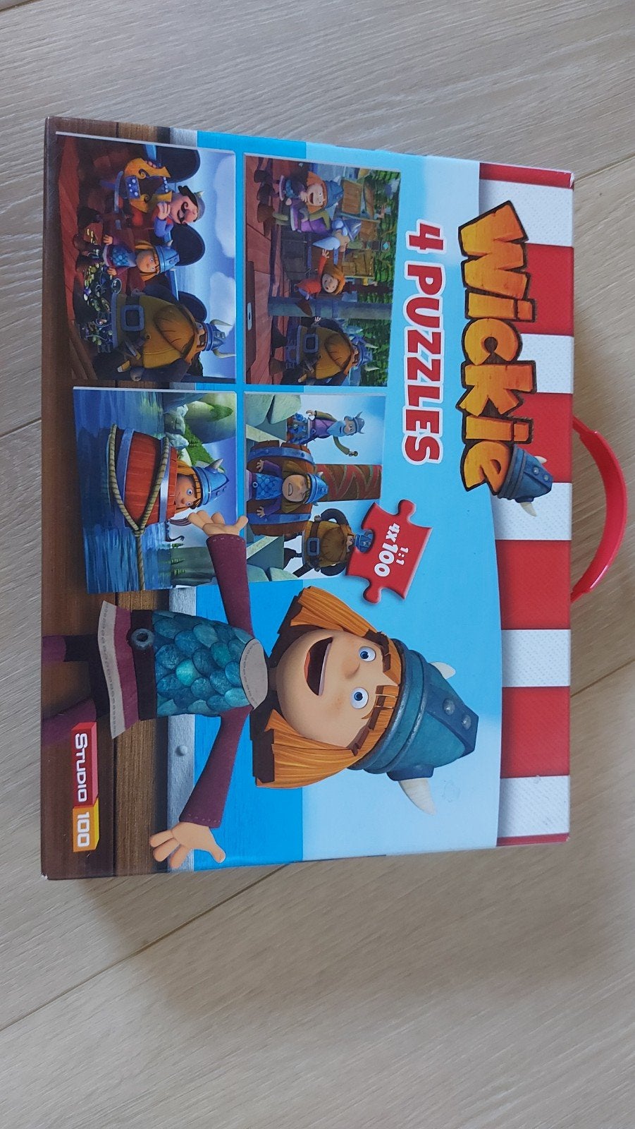 Wickie de Viking Puzzels (4x100 stukjes), Ophalen, Meer dan 50 stukjes, Gebruikt, 6 jaar of ouder