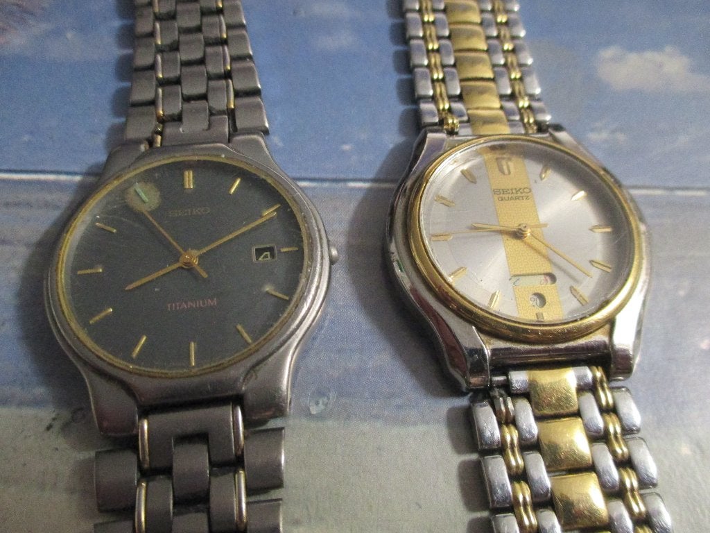 2 vintage originele seiko,s voor de knutselaar/reparateur., Sieraden, Tassen en Uiterlijk, Horloges | Antiek, Seiko, Staal, Polshorloge