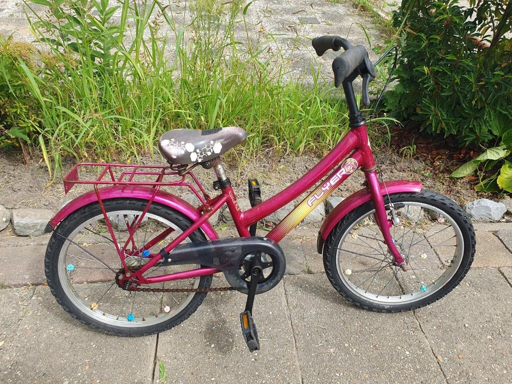 Leuke Loekie Flyer meisjesfiets 18 inch, Fietsen en Brommers, Fietsen | Meisjes, Ophalen, Gebruikt, 18 inch