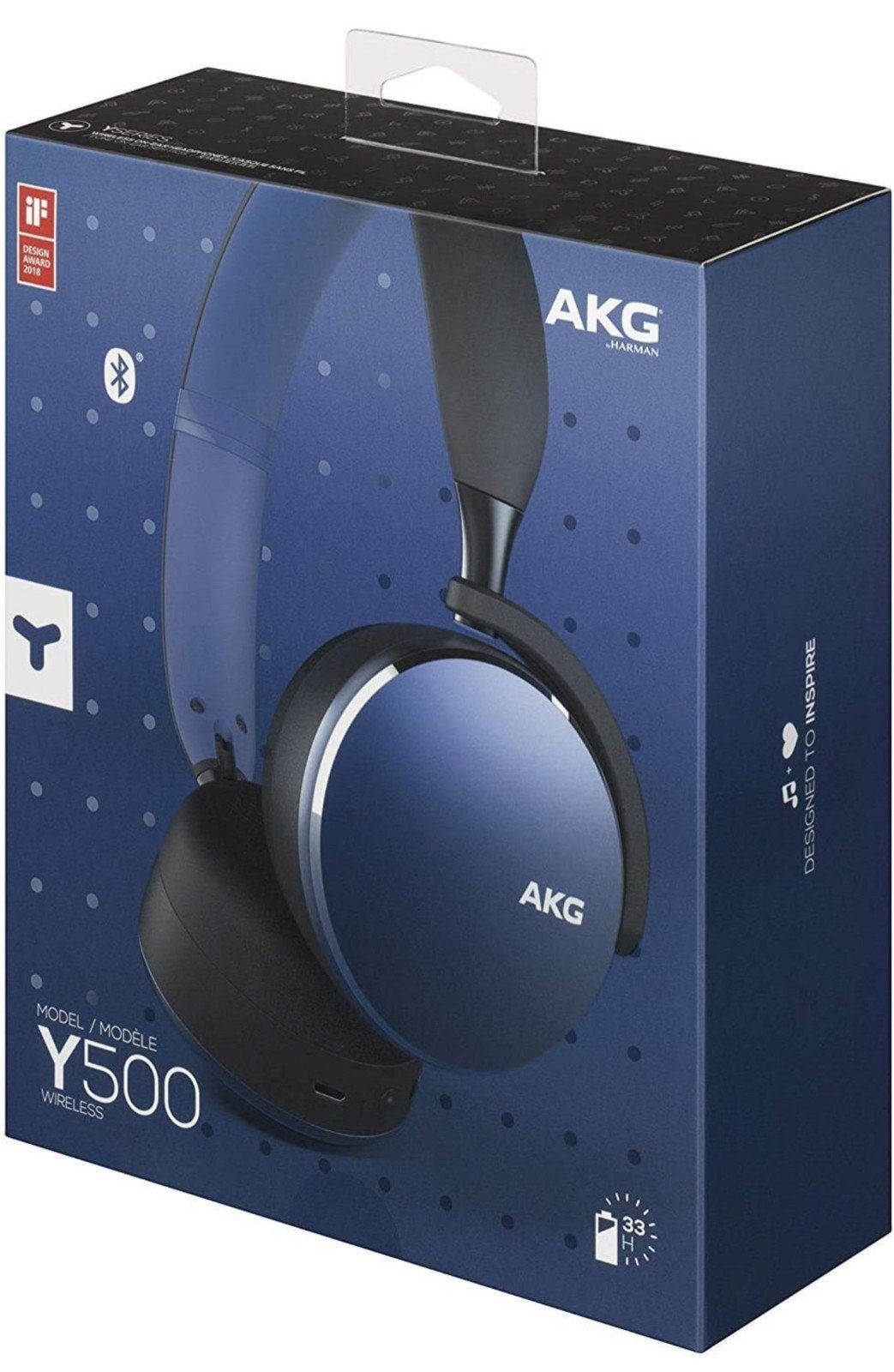 AKG On-ear Koptelefoon - Blauw - 33 uur batterijduur, Ophalen of Verzenden, Nieuw, Overige merken