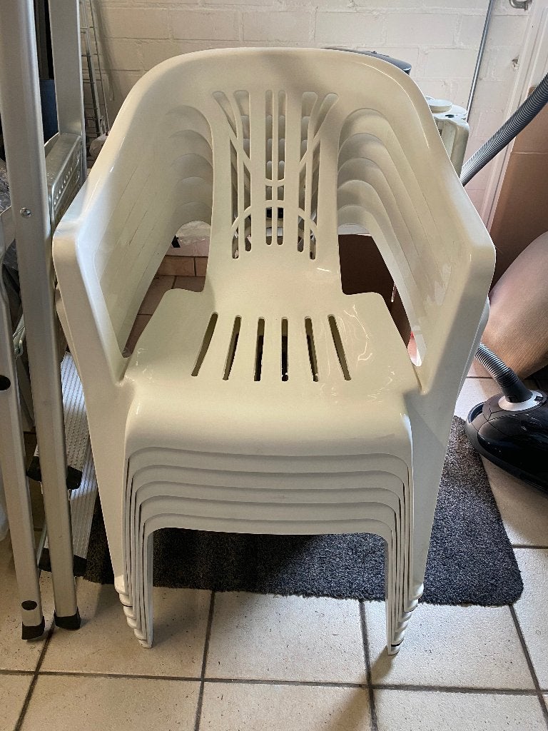 tuinstoelen, Ophalen, Gebruikt, Kunststof, Stapelbaar