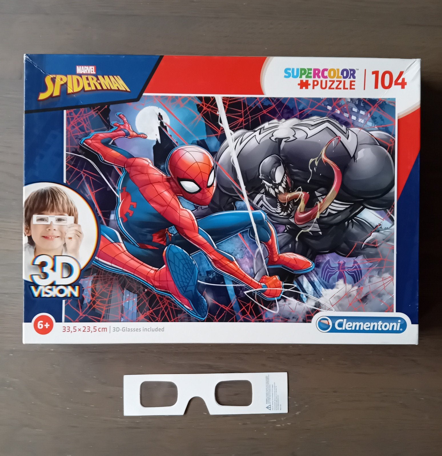 Marvel Spiderman Supercolor 3D Puzzle 104 stukjes, Ophalen, 10 tot 50 stukjes, Gebruikt, 6 jaar of ouder