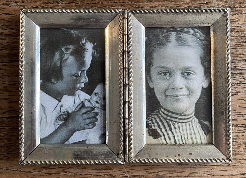 Oude fotolijstjes (976) voor dubbele foto's, Antiek en Kunst, Ophalen of Verzenden