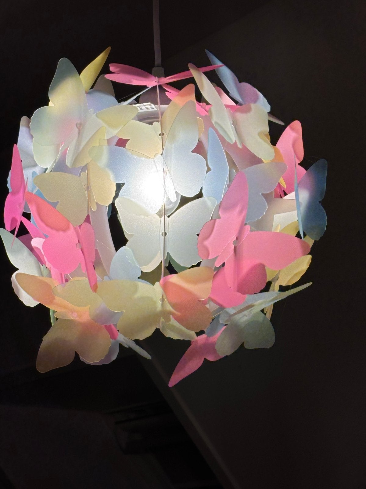 Vrolijk Vlinder Lampje - Kleurrijke Hanglamp Kinderkamer, Ophalen of Verzenden, Gebruikt, Kunststof