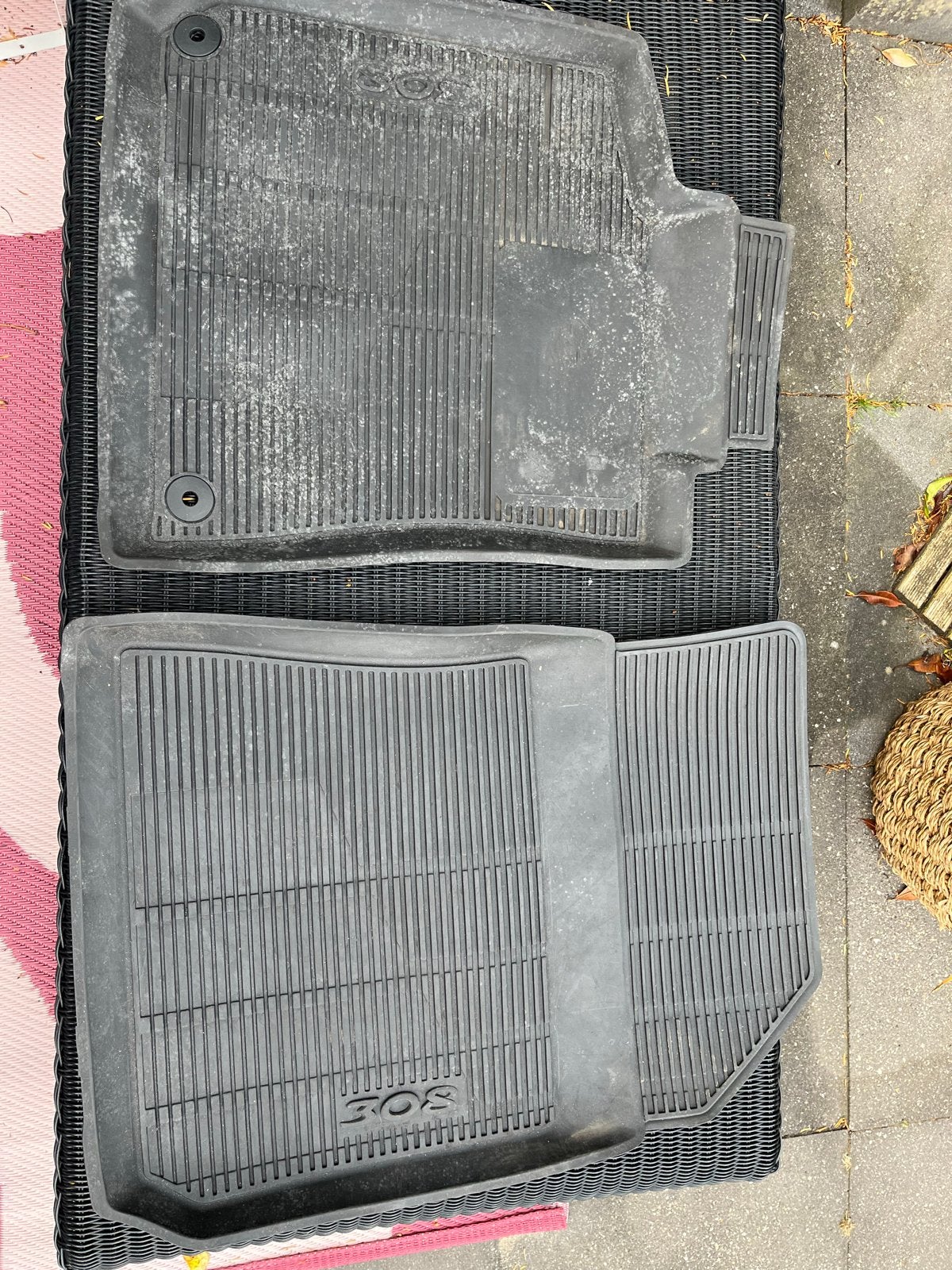 Rubberen automatten voor Peugeot 308 (set van 4), Ophalen, Gebruikt