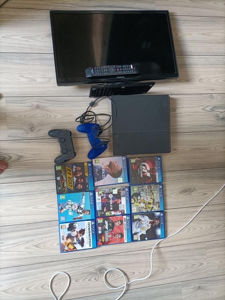 PlayStation 4 met tv en spellen, Ophalen, Gebruikt, Met 1 controller