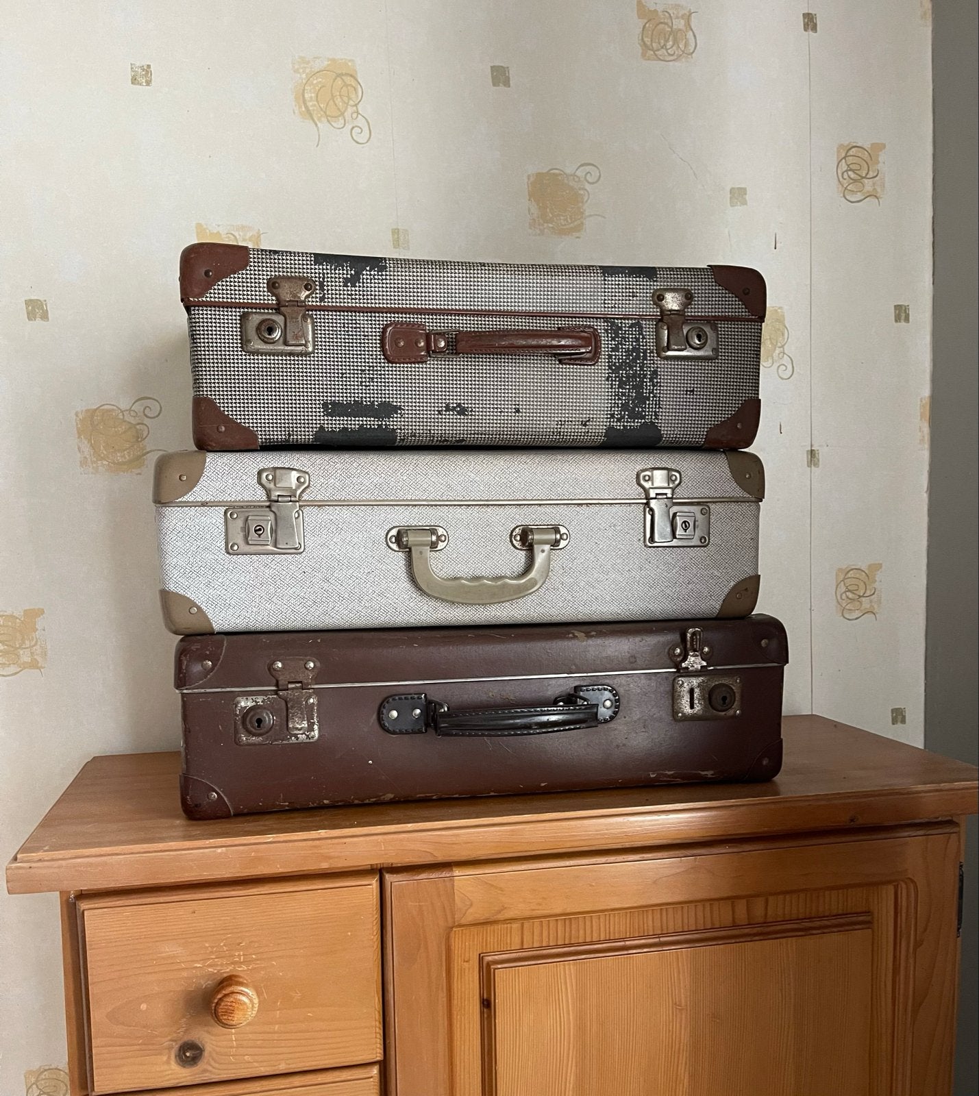 Set van 3 Vintage Koffers, Ophalen