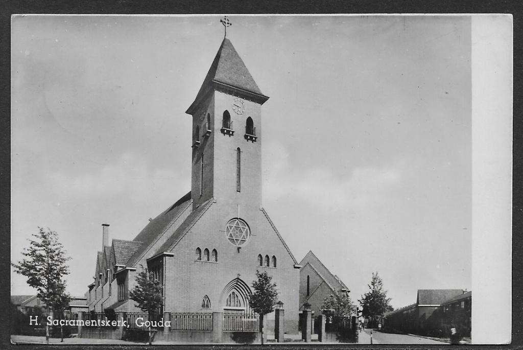 600 Gouda, H.Sacramentskerk, Verzamelen, Ansichtkaarten | Nederland, Ophalen of Verzenden, Voor 1920, Gelopen, Zuid-Holland