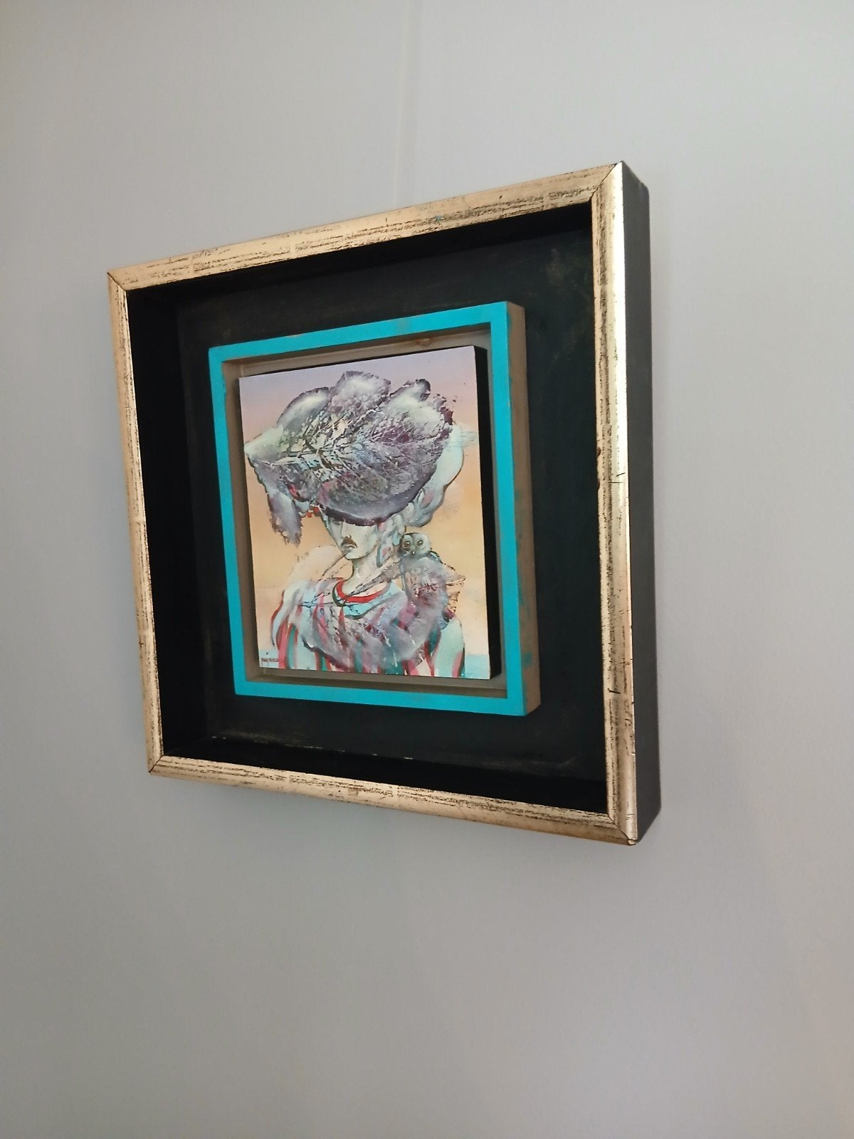 Frans Erkelens gesigneerd acrylverf schilderij op paneel., Ophalen of Verzenden