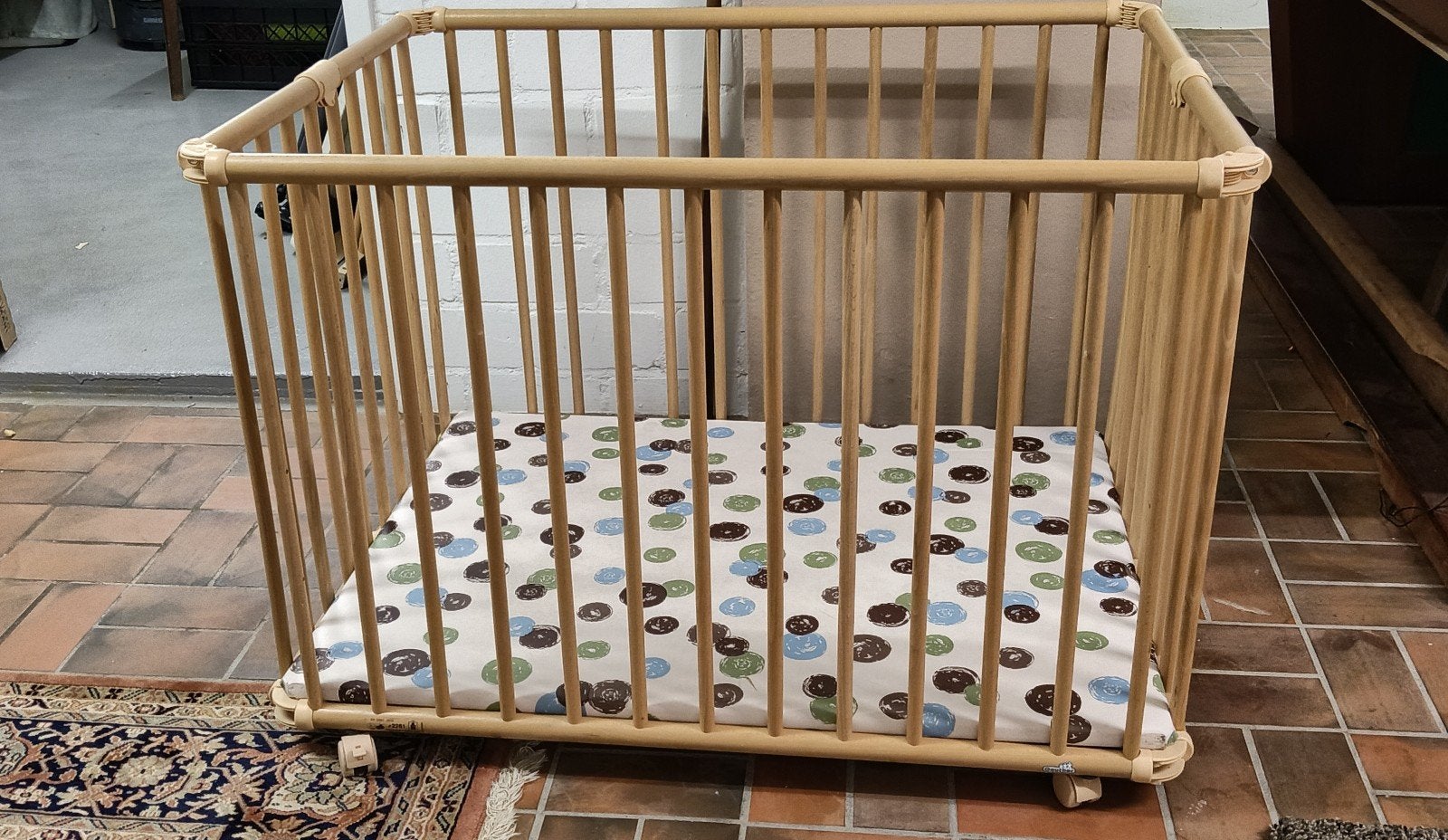 babybox inclusief matrasje, Kinderen en Baby's, Boxen, Ophalen, Gebruikt, Wieltjes