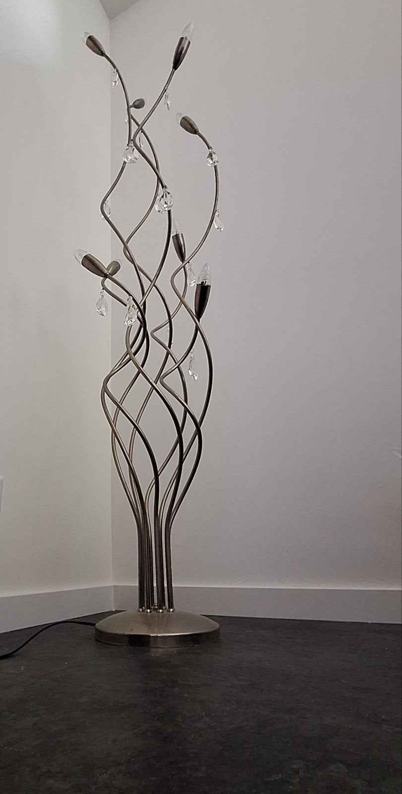Elegante Kristallen Vloerlamp - Modern Design, Ophalen, Gebruikt, 100 tot 150 cm, E14 (klein)