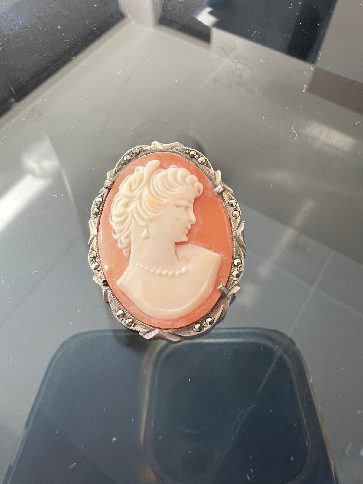Antiek zilveren broche, Antiek en Kunst, Ophalen, Zilver