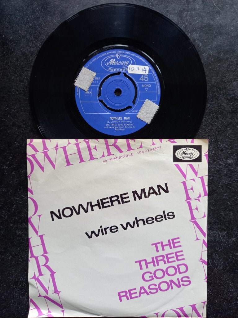 The Three Good Reasons - Nowhere Man 1966 (154 273 MCF), Cd's en Dvd's, Vinyl Singles, Gebruikt, Pop, Overige typen, Beschermende buitenhoes