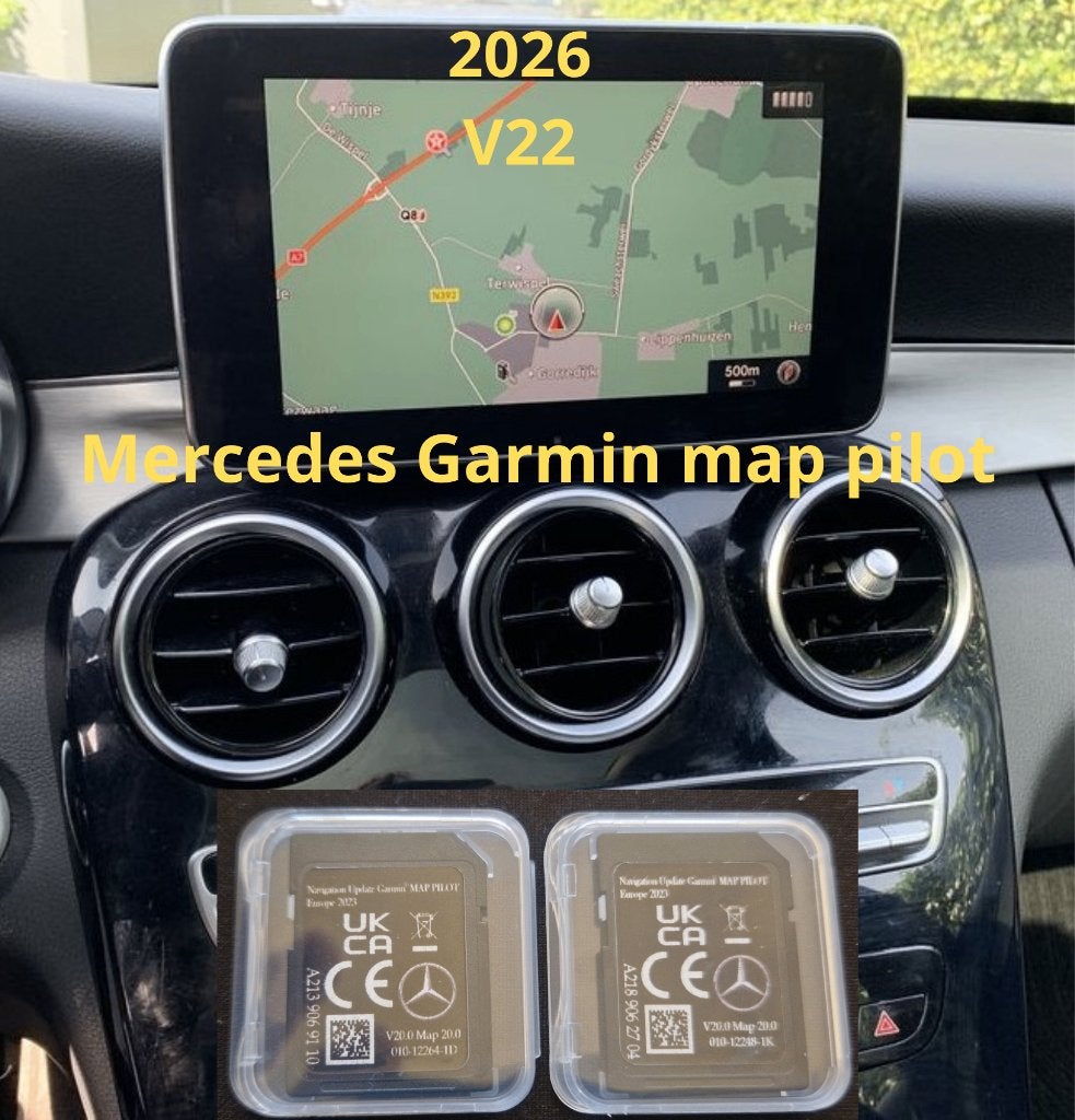 Mercedes navigatie SD, update V22 Star 1+2 Garmin map Pilot, Garmin, Heel Europa, Nieuw, Ophalen of Verzenden