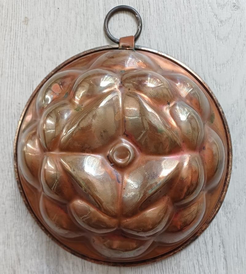 Antiek koperen taart vorm, Ophalen of Verzenden, Koper