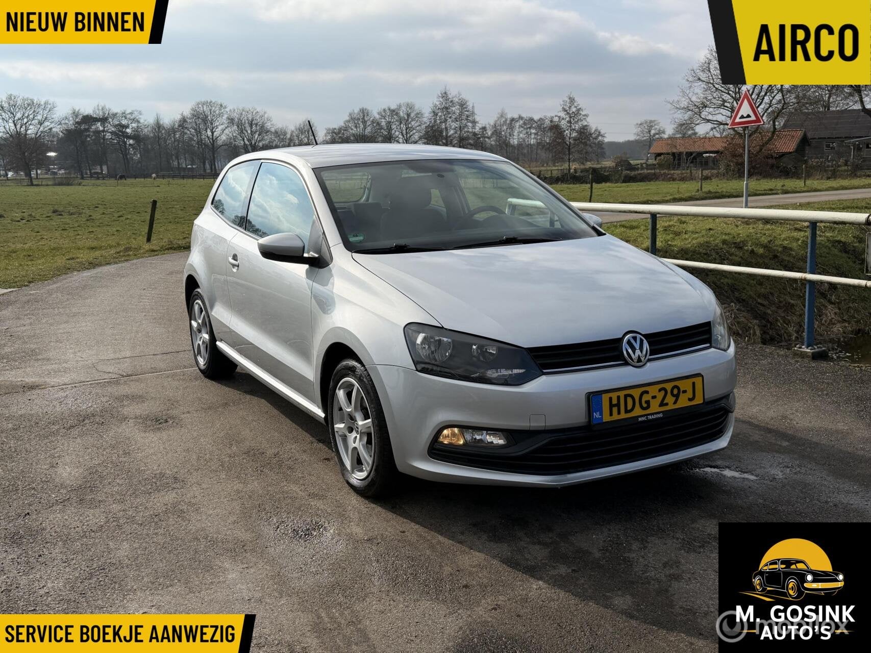 Volkswagen Polo Easyline Airco Onderhouds boekjes aanwezig, Auto's, Gebruikt, Euro 6, 60 pk, Start-stop-systeem