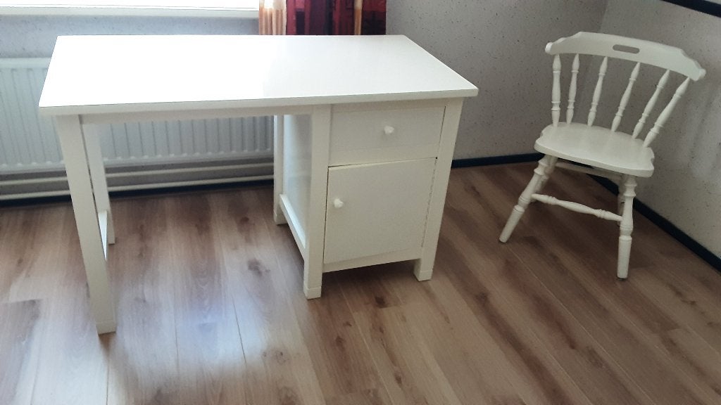 bureau wit, Ophalen, Gebruikt, 120 cm, Hout