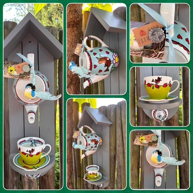 Cadeautip! Babette Fogel Theepot Vogelhuisje, Huis en Inrichting, Keuken | Servies, Keramiek, Overige typen, Nieuw, Ophalen of Verzenden