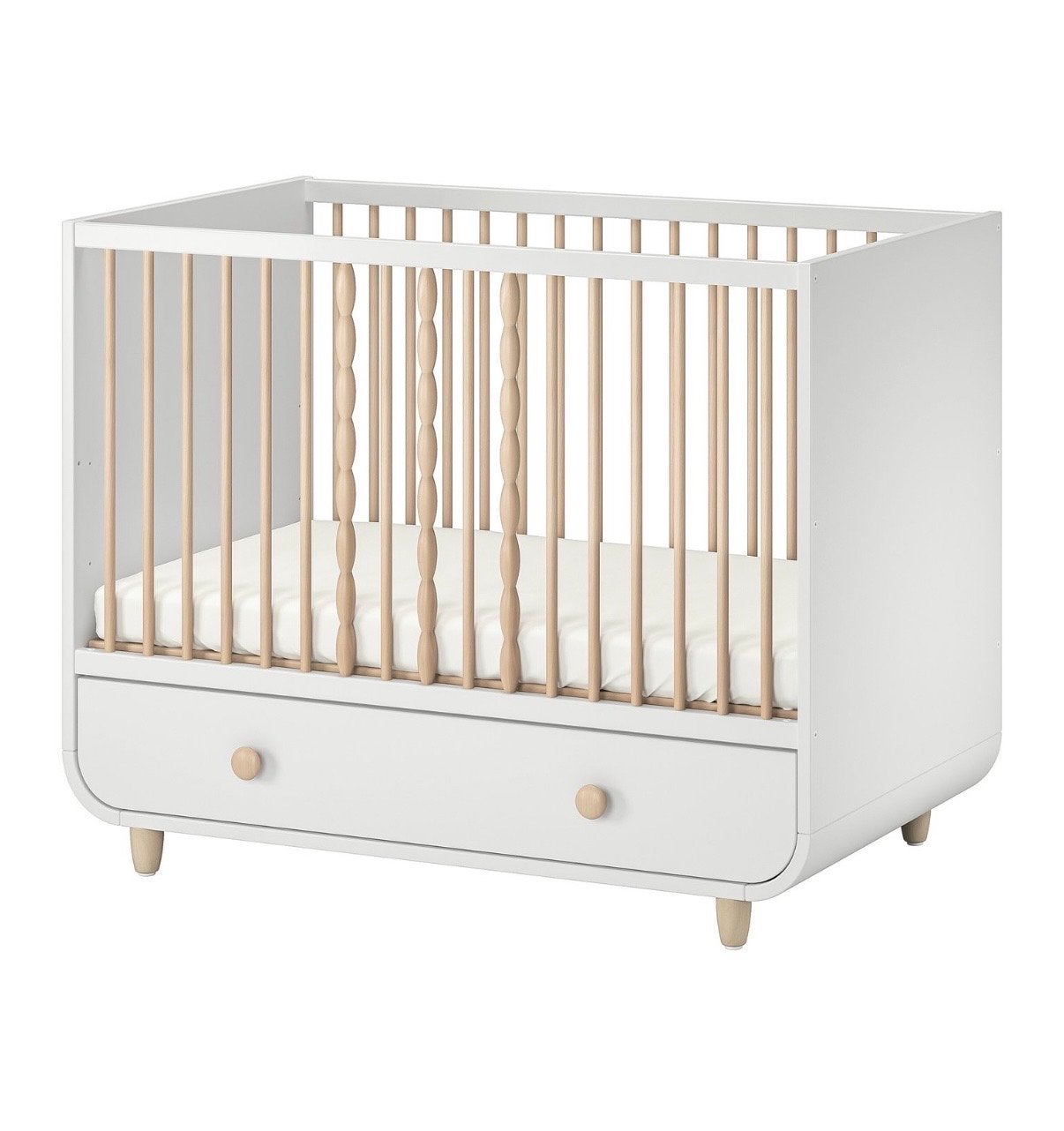 IKEA Myllra ledikant, Ophalen, 70 tot 85 cm, 140 tot 160 cm, Zo goed als nieuw