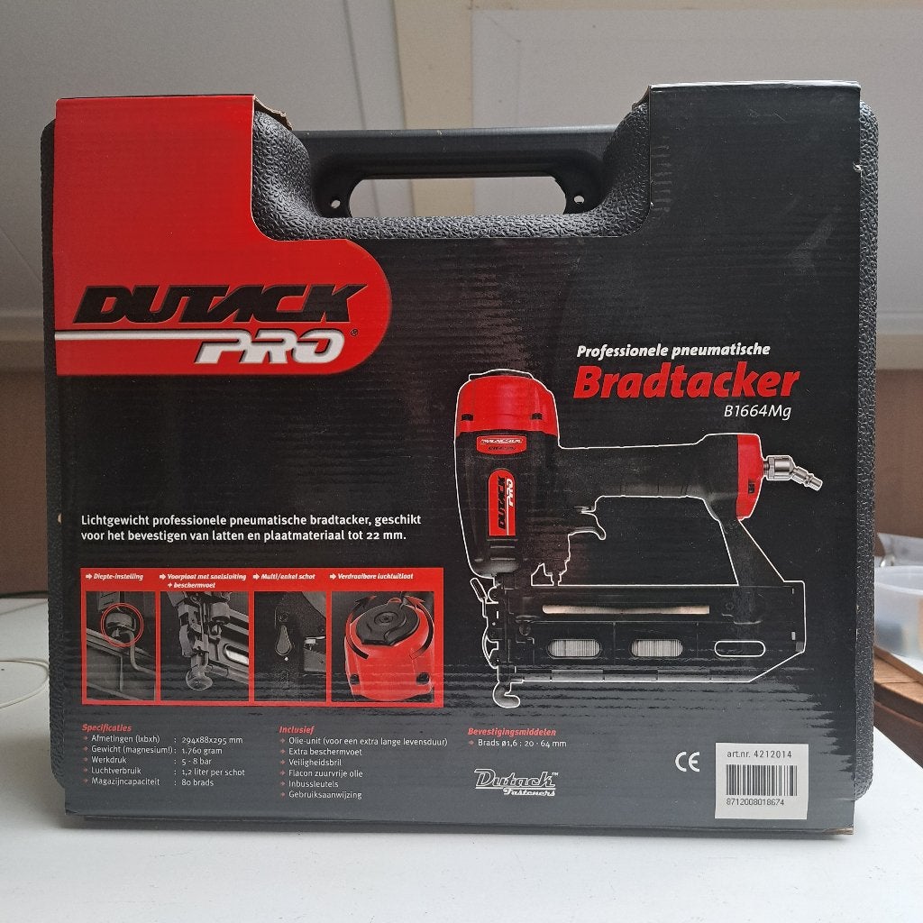 Dutack B1664G Spijkertacker Brads 20 - 64 mm, Ophalen, Zo goed als nieuw