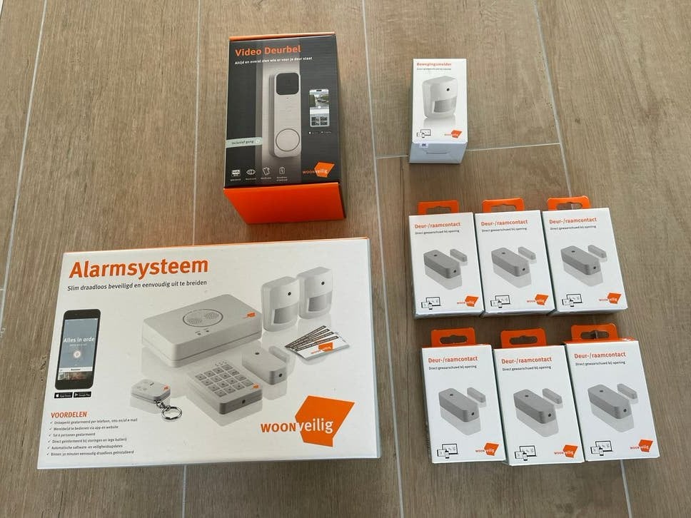 Woonveilig alarmsysteem **nieuw in verpakking** 25% korting, Beweging, Nieuw, Ophalen of Verzenden, Compleet systeem