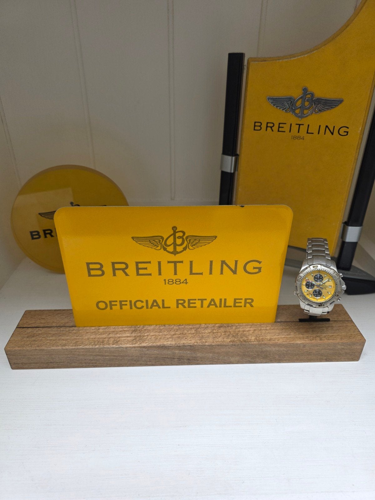 Breitling display, Breitling SA, Zo goed als nieuw, Info@breitling.com, P.O. Box 1132, 2540 Grenchen, Switzerland