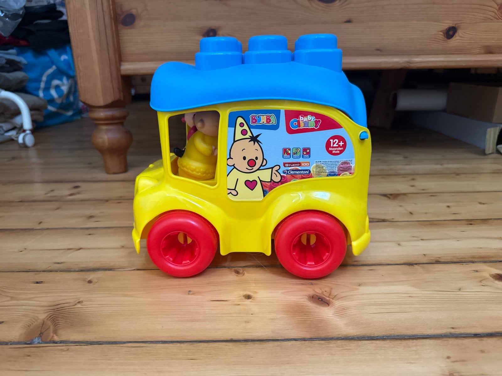 Bumba Baby Clementoni Schoolbus met blokken en figuren, Ophalen of Verzenden, Nieuw, Auto, Met wieltjes