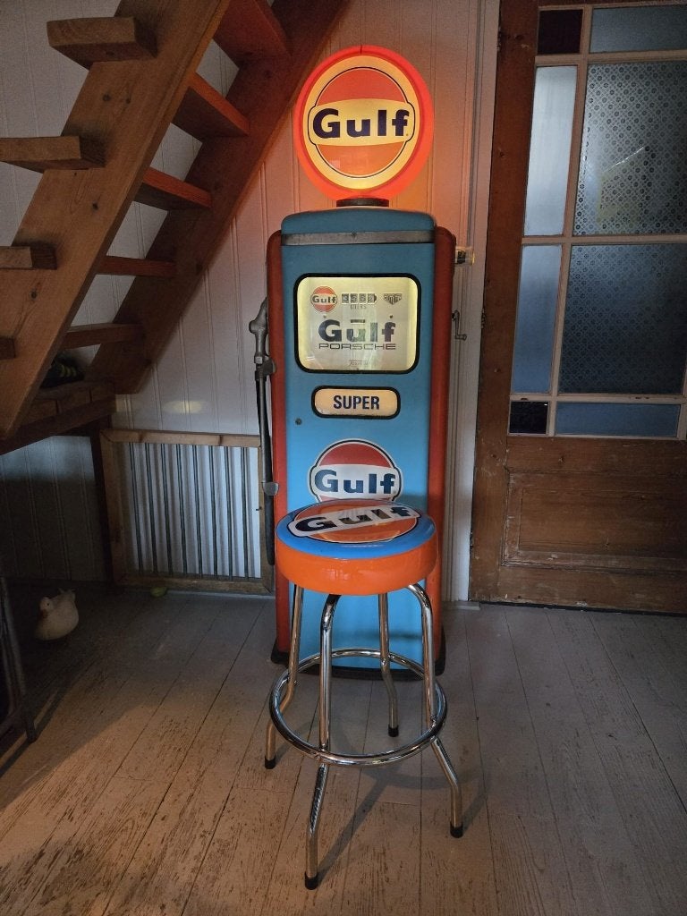 Gulf barkruk - Porsche - Volkswagen - Mancave, Ophalen of Verzenden, Zo goed als nieuw, Overige typen
