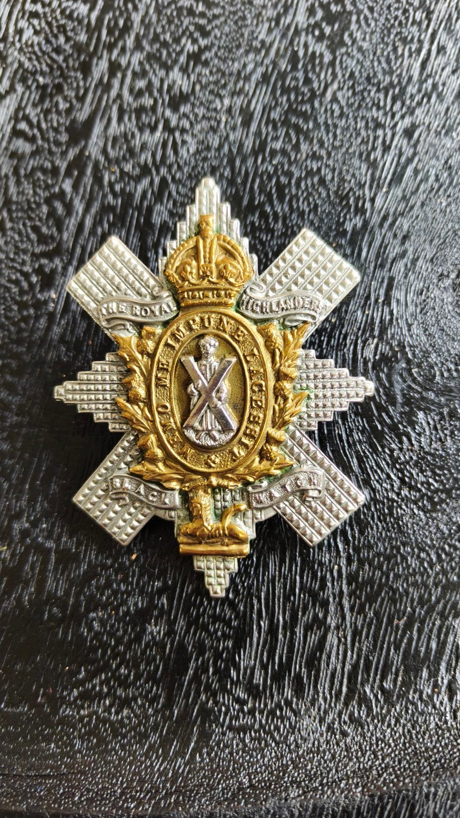 Mooie originele WW1 Officiers capbadge Black Watch., Verzamelen, Militaria | Tweede Wereldoorlog, Ophalen of Verzenden, Landmacht