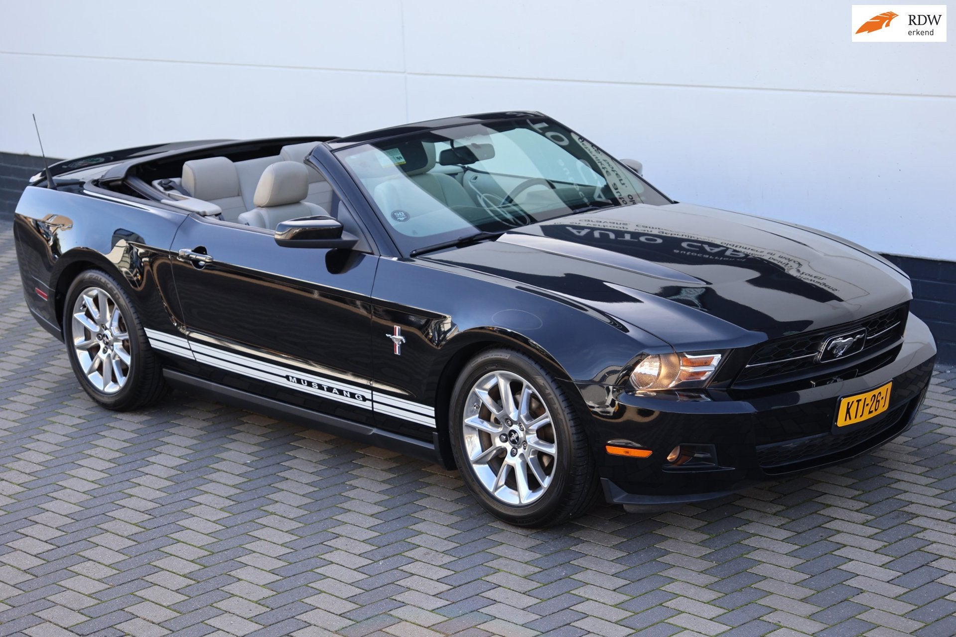 Ford USA Mustang Cabrio 4.0 V6 214PK Airco Leder Cruise !, Auto's, 4009 cc, Achterwielaandrijving, Gebruikt, Cabriolet