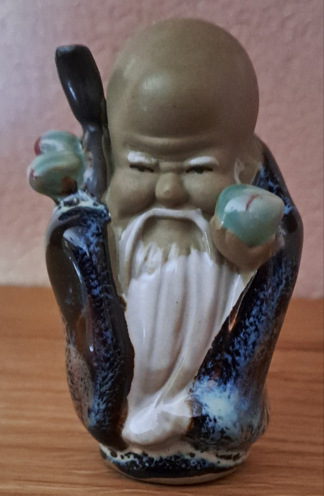 Oud Chinees beeldje van wijze man - handgemaakt, Antiek en Kunst, Ophalen of Verzenden