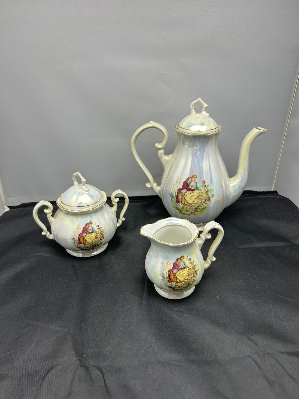 Vintage FP Zajecar parelmoer servies - Fragonard romantisch, Antiek en Kunst, Ophalen