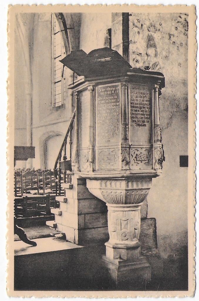 Borne Preekstoel N H Kerk Ongelopen Ansichtkaart ( B6876 ), Verzamelen, Ophalen of Verzenden, 1920 tot 1940, Ongelopen